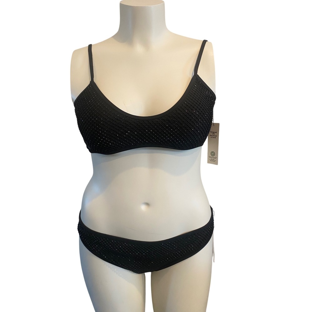 No Boundaries Black Mesh Bikini Set 2 Piece Swimsuit NB17HQ023771